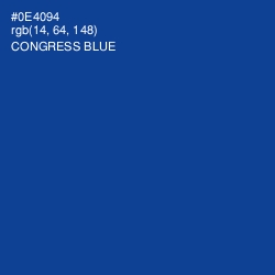 #0E4094 - Congress Blue Color Image